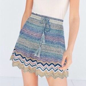 Urban Outfitters Ecote Chevron Sweater Knit Mini Skirt Size Small